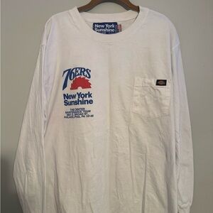 Dickies White and Blue Graphic Long Sleeve Tee